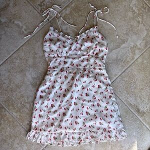 Abercrombie & Fitch Cherry Print Mini Dress with scrunchie Size S